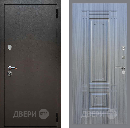 Входная металлическая Дверь Рекс (REX) 5 Серебро Антик FL-2 Сандал грей в Краснознаменске
