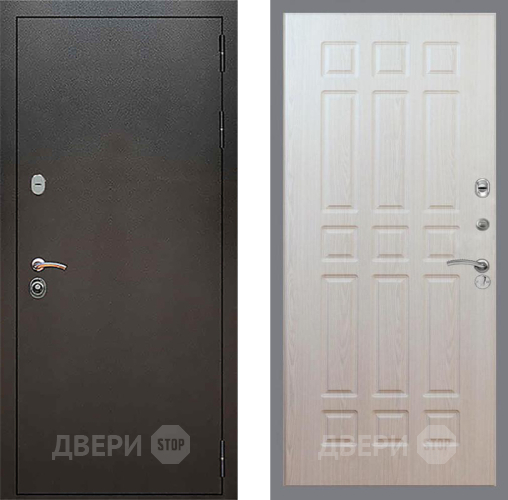 Входная металлическая Дверь Рекс (REX) 5 Серебро Антик FL-33 Беленый дуб в Краснознаменске