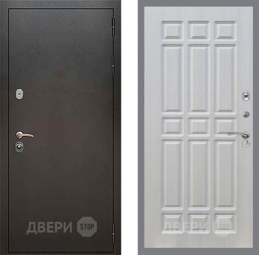 Входная металлическая Дверь Рекс (REX) 5 Серебро Антик FL-33 Лиственница беж в Краснознаменске