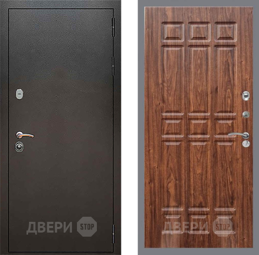 Входная металлическая Дверь Рекс (REX) 5 Серебро Антик FL-33 орех тисненый в Краснознаменске