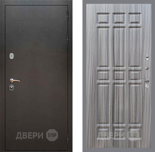 Входная металлическая Дверь Рекс (REX) 5 Серебро Антик FL-33 Сандал грей в Краснознаменске