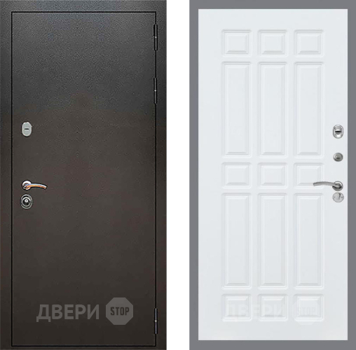 Входная металлическая Дверь Рекс (REX) 5 Серебро Антик FL-33 Силк Сноу в Краснознаменске