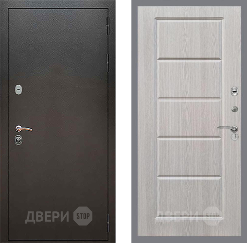Входная металлическая Дверь Рекс (REX) 5 Серебро Антик FL-39 Беленый дуб в Краснознаменске