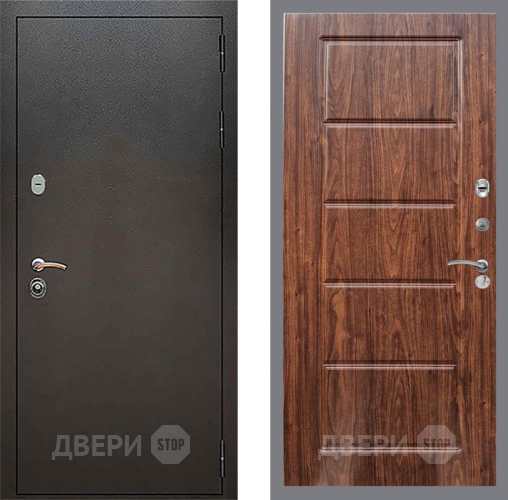Входная металлическая Дверь Рекс (REX) 5 Серебро Антик FL-39 орех тисненый в Краснознаменске