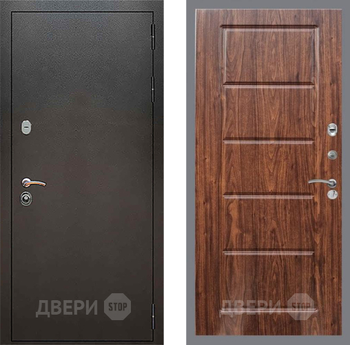 Входная металлическая Дверь Рекс (REX) 5 Серебро Антик FL-39 орех тисненый в Краснознаменске