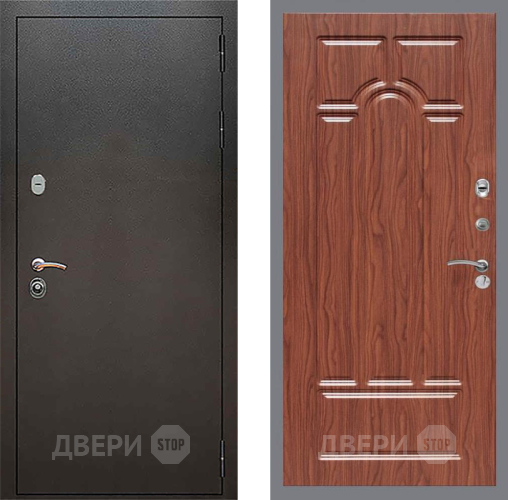 Входная металлическая Дверь Рекс (REX) 5 Серебро Антик FL-58 орех тисненый в Краснознаменске