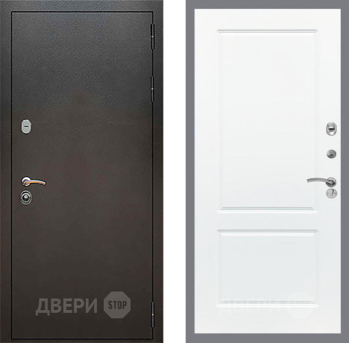 Входная металлическая Дверь Рекс (REX) 5 Серебро Антик FL-117 Силк Сноу в Краснознаменске
