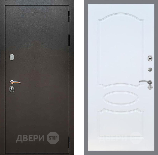 Дверь Рекс (REX) 5 Серебро Антик FL-128 Белый ясень в Краснознаменске