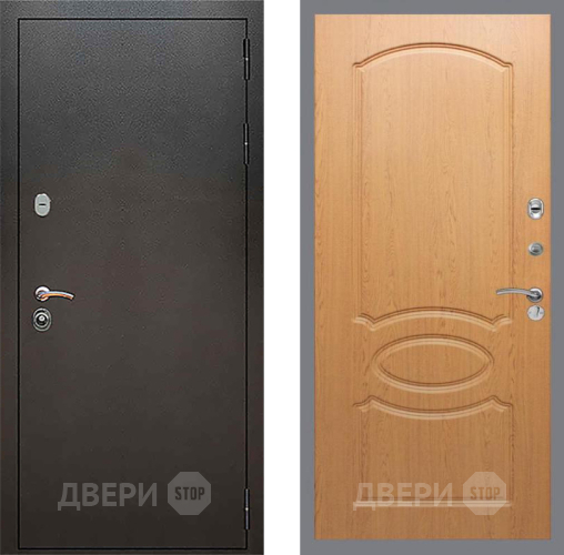 Входная металлическая Дверь Рекс (REX) 5 Серебро Антик FL-128 Дуб в Краснознаменске