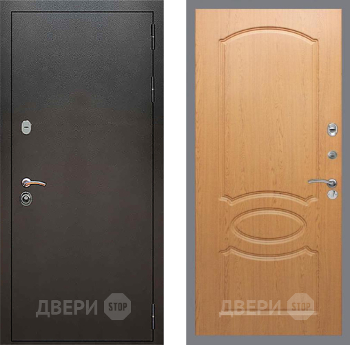 Входная металлическая Дверь Рекс (REX) 5 Серебро Антик FL-128 Дуб в Краснознаменске