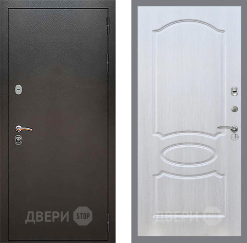 Входная металлическая Дверь Рекс (REX) 5 Серебро Антик FL-128 Лиственница беж в Краснознаменске