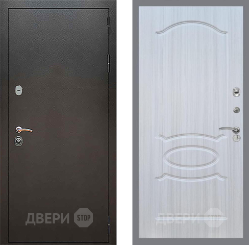 Входная металлическая Дверь Рекс (REX) 5 Серебро Антик FL-128 Сандал белый в Краснознаменске