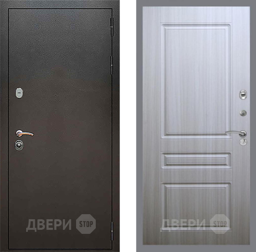 Входная металлическая Дверь Рекс (REX) 5 Серебро Антик FL-243 Сандал белый в Краснознаменске