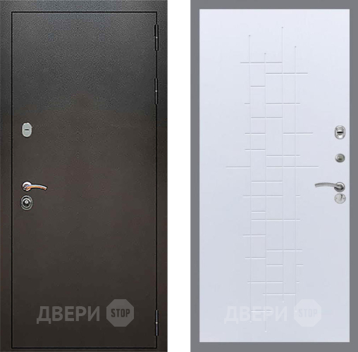 Дверь Рекс (REX) 5 Серебро Антик FL-289 Белый ясень в Краснознаменске