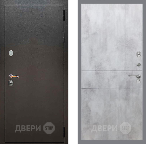 Дверь Рекс (REX) 5 Серебро Антик FL-290 Бетон светлый в Краснознаменске