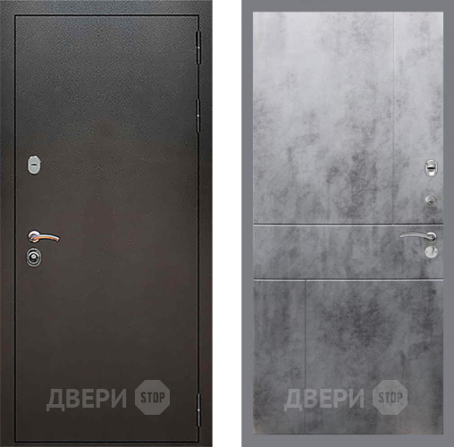 Дверь Рекс (REX) 5 Серебро Антик FL-290 Бетон темный в Краснознаменске