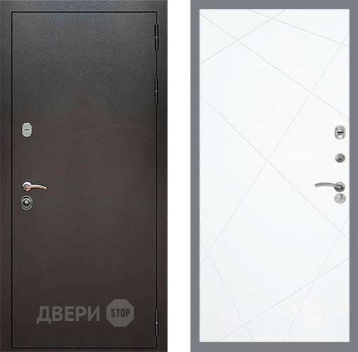 Входная металлическая Дверь Рекс (REX) 5 Серебро Антик FL-291 Силк Сноу в Краснознаменске