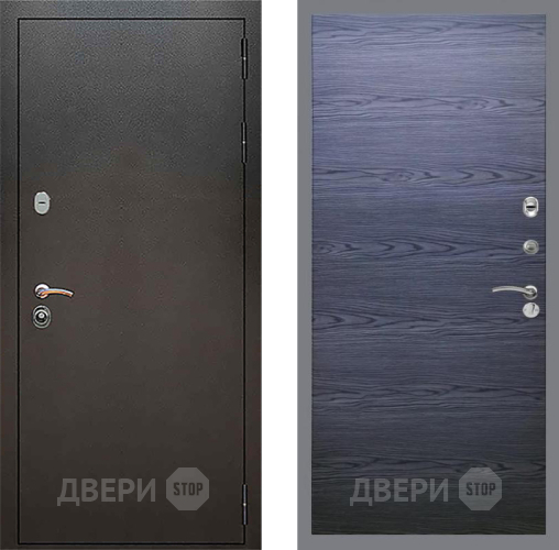 Входная металлическая Дверь Рекс (REX) 5 Серебро Антик GL Дуб тангенальный черный в Краснознаменске