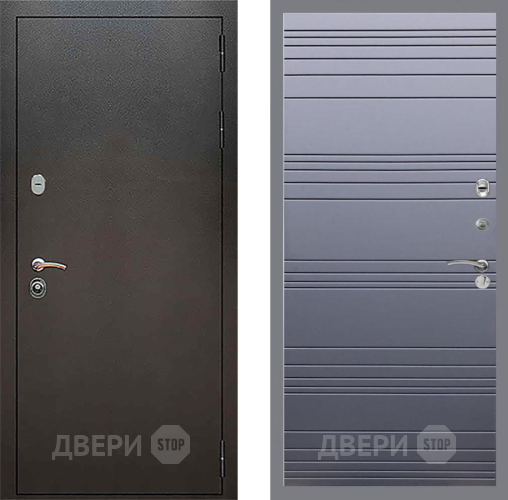Входная металлическая Дверь Рекс (REX) 5 Серебро Антик Line Силк титан в Краснознаменске