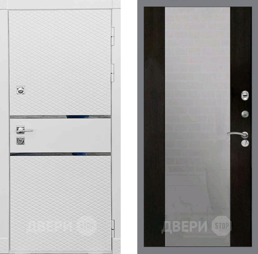 Входная металлическая Дверь Рекс (REX) 15 Силк Сноу СБ-16 Зеркало Венге в Краснознаменске