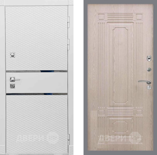 Входная металлическая Дверь Рекс (REX) 15 Силк Сноу FL-2 Беленый дуб в Краснознаменске