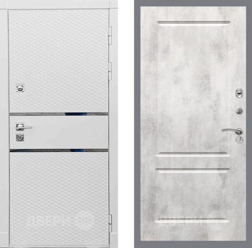 Входная металлическая Дверь Рекс (REX) 15 Силк Сноу FL-117 Бетон светлый в Краснознаменске