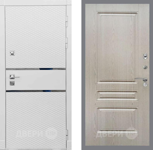 Входная металлическая Дверь Рекс (REX) 15 Силк Сноу FL-243 Беленый дуб в Краснознаменске