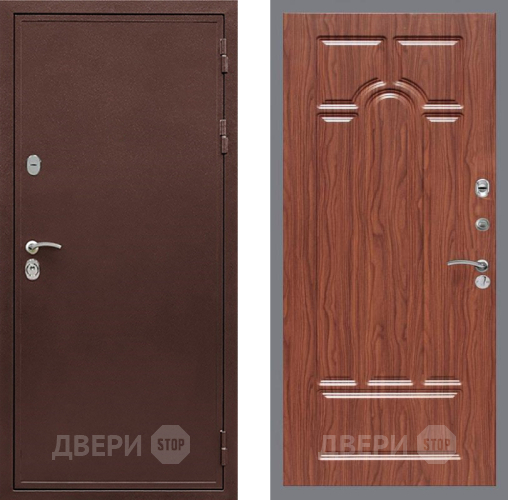Входная металлическая Дверь Рекс (REX) 5А FL-58 орех тисненый в Краснознаменске