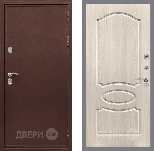 Входная металлическая Дверь Рекс (REX) 5А FL-128 Беленый дуб в Краснознаменске