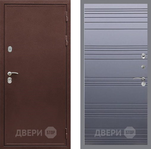 Входная металлическая Дверь Рекс (REX) 5А Line Силк титан в Краснознаменске