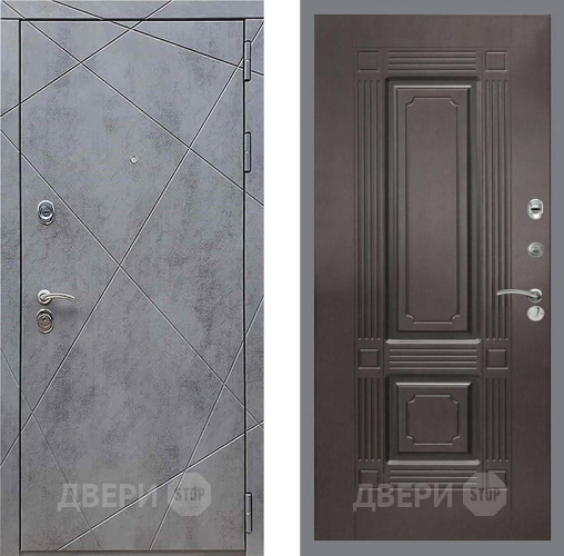 Входная металлическая Дверь Рекс (REX) 13 Бетон Темный FL-2 Венге в Краснознаменске