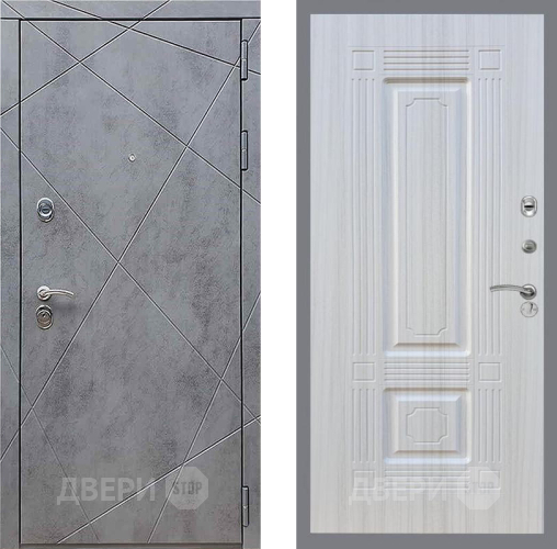 Входная металлическая Дверь Рекс (REX) 13 Бетон Темный FL-2 Сандал белый в Краснознаменске