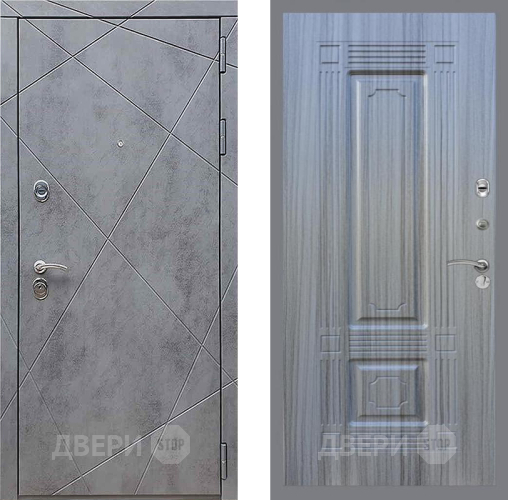 Входная металлическая Дверь Рекс (REX) 13 Бетон Темный FL-2 Сандал грей в Краснознаменске