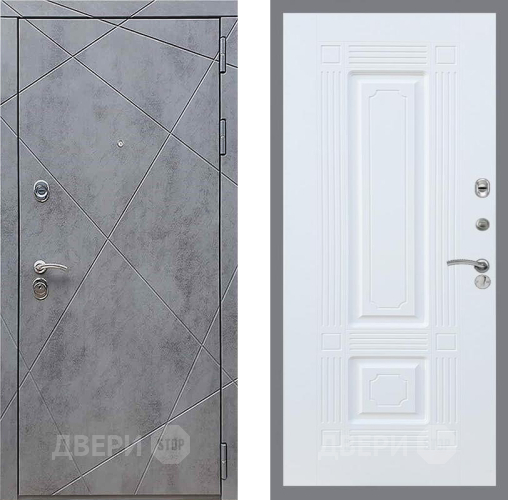 Входная металлическая Дверь Рекс (REX) 13 Бетон Темный FL-2 Силк Сноу в Краснознаменске