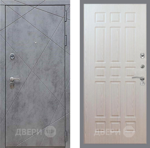 Входная металлическая Дверь Рекс (REX) 13 Бетон Темный FL-33 Беленый дуб в Краснознаменске