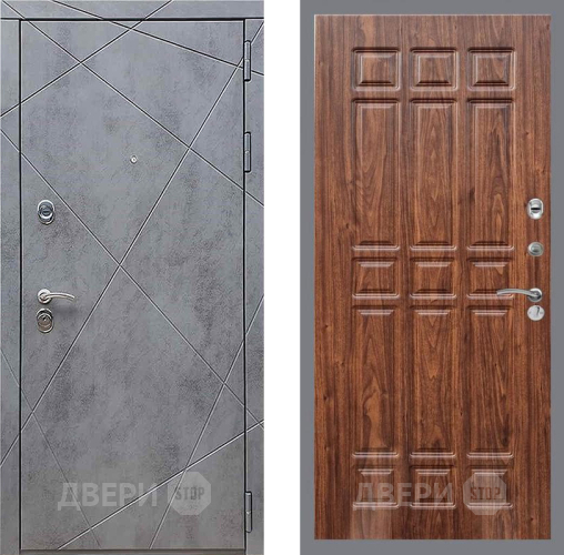 Входная металлическая Дверь Рекс (REX) 13 Бетон Темный FL-33 орех тисненый в Краснознаменске