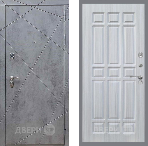 Входная металлическая Дверь Рекс (REX) 13 Бетон Темный FL-33 Сандал белый в Краснознаменске
