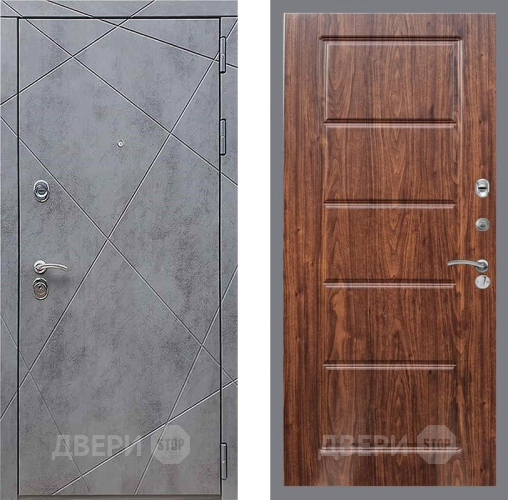 Входная металлическая Дверь Рекс (REX) 13 Бетон Темный FL-39 орех тисненый в Краснознаменске