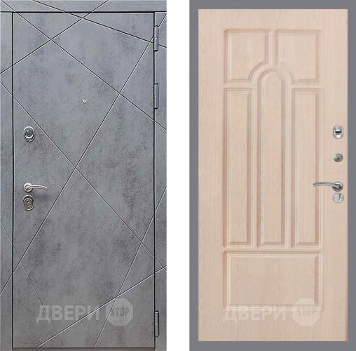 Дверь Рекс (REX) 13 Бетон Темный FL-58 Беленый дуб в Краснознаменске