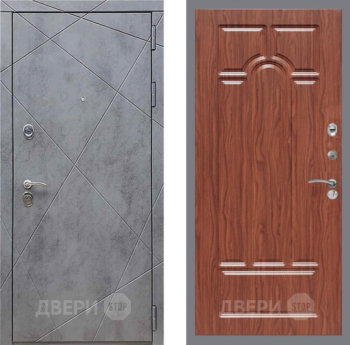 Входная металлическая Дверь Рекс (REX) 13 Бетон Темный FL-58 орех тисненый в Краснознаменске