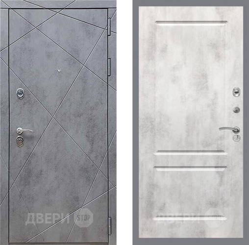 Входная металлическая Дверь Рекс (REX) 13 Бетон Темный FL-117 Бетон светлый в Краснознаменске
