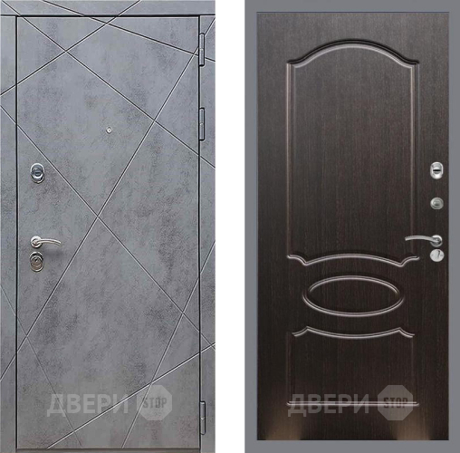 Входная металлическая Дверь Рекс (REX) 13 Бетон Темный FL-128 Венге светлый в Краснознаменске