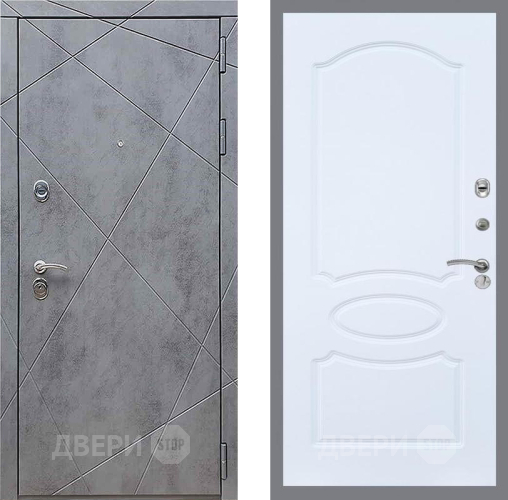 Входная металлическая Дверь Рекс (REX) 13 Бетон Темный FL-128 Силк Сноу в Краснознаменске