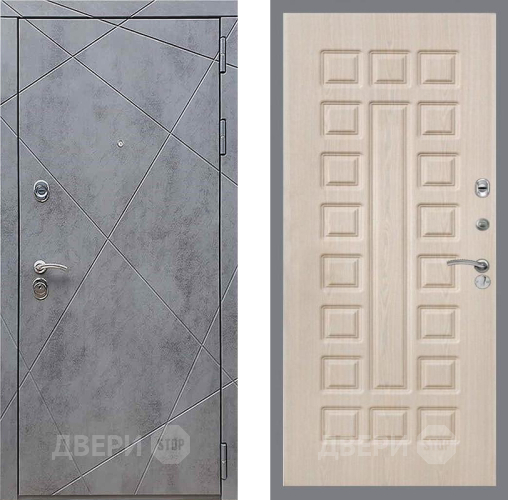 Входная металлическая Дверь Рекс (REX) 13 Бетон Темный FL-183 Беленый дуб в Краснознаменске