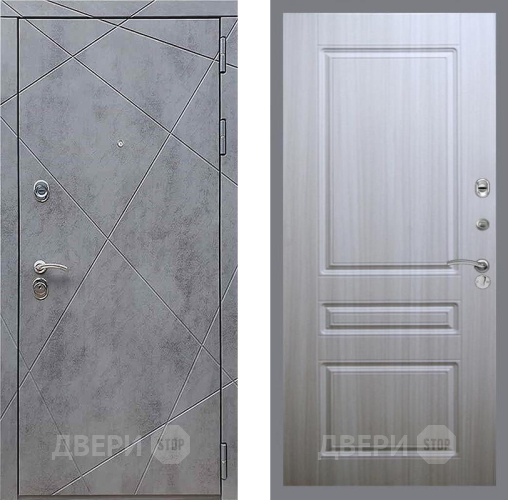 Входная металлическая Дверь Рекс (REX) 13 Бетон Темный FL-243 Сандал белый в Краснознаменске