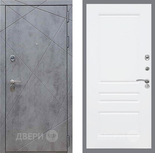 Входная металлическая Дверь Рекс (REX) 13 Бетон Темный FL-243 Силк Сноу в Краснознаменске