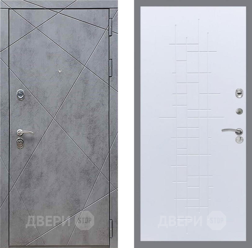 Дверь Рекс (REX) 13 Бетон Темный FL-289 Белый ясень в Краснознаменске