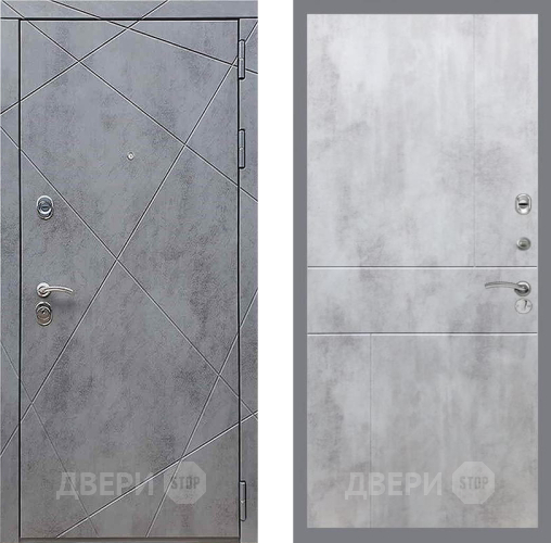 Входная металлическая Дверь Рекс (REX) 13 Бетон Темный FL-290 Бетон светлый в Краснознаменске