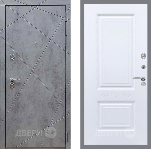 Входная металлическая Дверь Рекс (REX) 13 Бетон Темный Смальта Силк Сноу в Краснознаменске