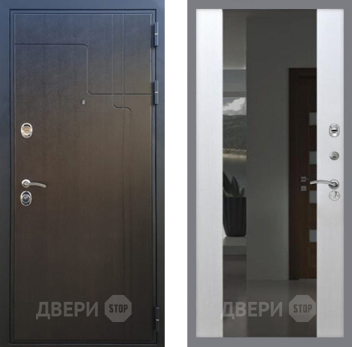 Дверь Рекс (REX) Премиум-246 СБ-16 Зеркало Белый ясень в Краснознаменске